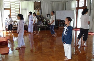 After a few sessions, these young meditators can join the adult meditation group